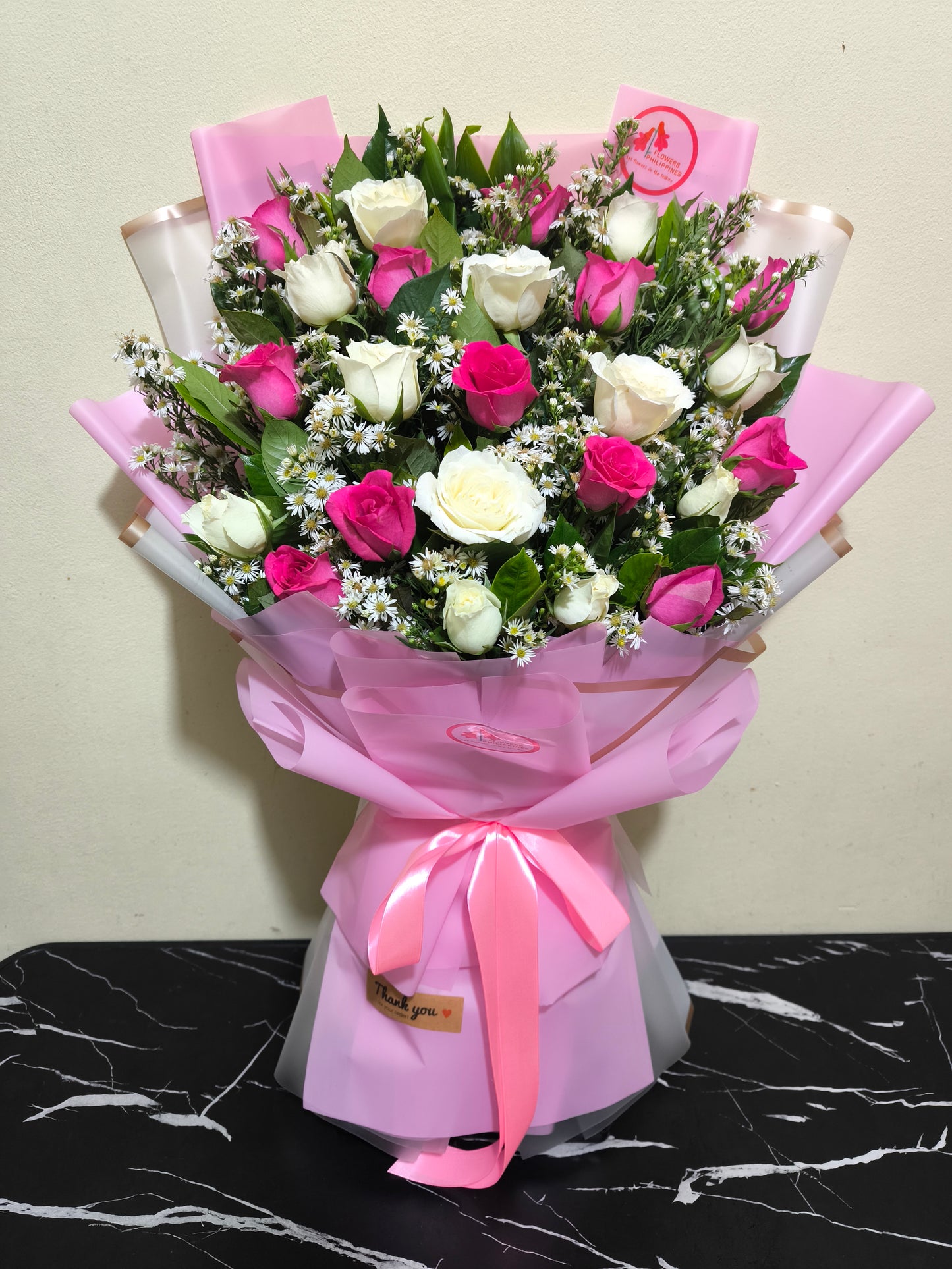Pink and White Roses