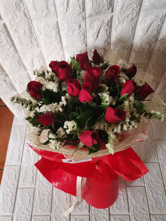 Round Red Roses