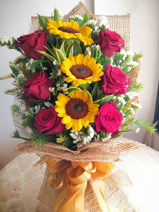 Sunflower & Roses